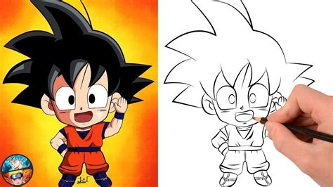 de goku para dibujar|como dibujar a goku facil.